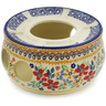 Polish Pottery Heater 6&quot; Summer Bouquet UNIKAT