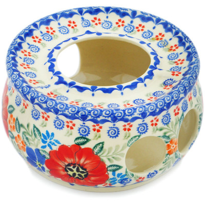 Polish Pottery Heater 6&quot; Tangles Of Beauty UNIKAT