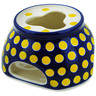 Polish Pottery Heater 6&quot; Yellow Dots
