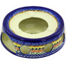 Polish Pottery Heater 7&quot; Festive Forget-me-not UNIKAT