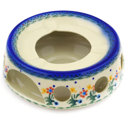Polish Pottery Heater 7" Spring Flowers