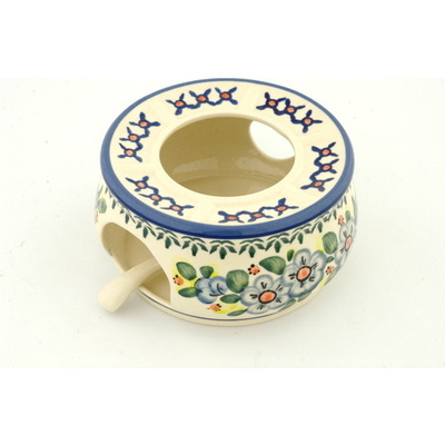 Polish Pottery Heater with Candle Holder 6&quot;