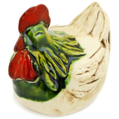 Ceramic Hen Figurine 5&quot; Green