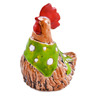 Ceramic Hen Figurine 7&quot; Green