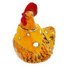 Ceramic Hen Figurine 7&quot; Yellow