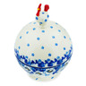 Polish Pottery Hen Shaped Jar 7&quot; Blue Spring