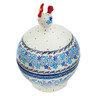 Polish Pottery Hen Shaped Jar 7&quot; Spring Garden