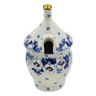Polish Pottery Honey Jar 12 oz Blue Spring