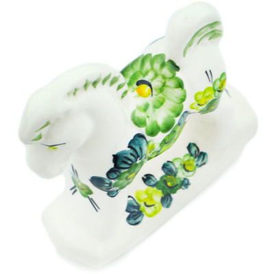 Faience Horse Figurine 4&quot; Green Wave