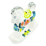 Faience Horse Figurine 5&quot; Blooming Roses