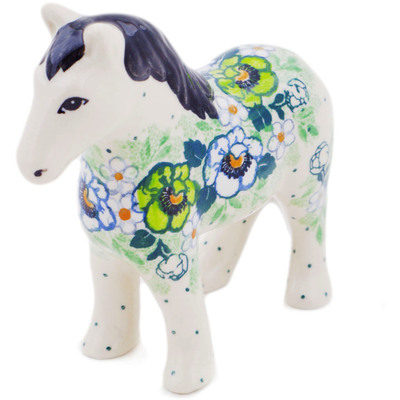 Polish Pottery Horse Figurine 6&quot; Into Spring