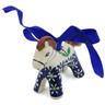 Polish Pottery Horse Ornament 3&quot; Mariposa Lily