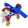 Polish Pottery Horse Ornament 3&quot; Wild Poppies UNIKAT
