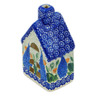 Polish Pottery House Figurine 6&quot; Elisas Bluebonnets UNIKAT