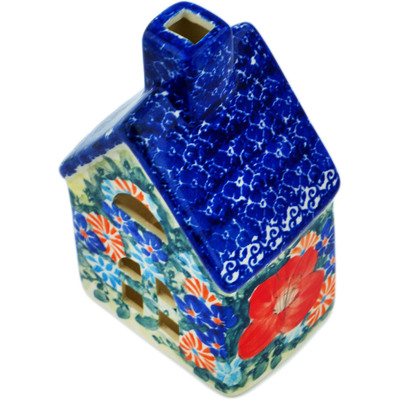 Polish Pottery House Figurine 6&quot; Pond Flowers UNIKAT