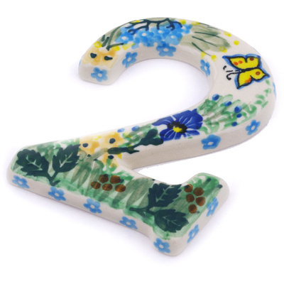 Polish Pottery House Number 2 (Two) Spring Garden UNIKAT