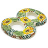 Polish Pottery House Number EIGHT (8) 4-inch Country Sunflower UNIKAT