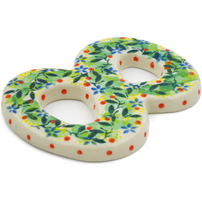 Polish Pottery House Number EIGHT (8) 4-inch Yellow Garden UNIKAT