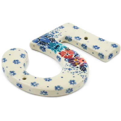 Polish Pottery House Number FIVE (Five) 4-inch tall Autumn Bunch UNIKAT