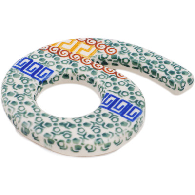 Polish Pottery House Number NINE (9) 4-inch Grecian Sea