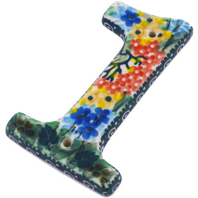 Polish Pottery House Number ONE (1) 4-inch Garden Delight UNIKAT