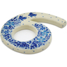 Polish Pottery House Number SIX (6) 4-inch Delicate Blue UNIKAT