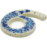Polish Pottery House Number Six (6) 4-inch Delicate Blue UNIKAT