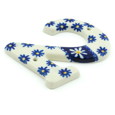 Polish Pottery House Number TWO (2) 4-inch Sweet Daisy