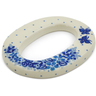 Polish Pottery House Number ZERO (0) 4-inch Delicate Blue UNIKAT