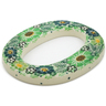 Polish Pottery House Number ZERO (0) 4-inch Green Wreath UNIKAT