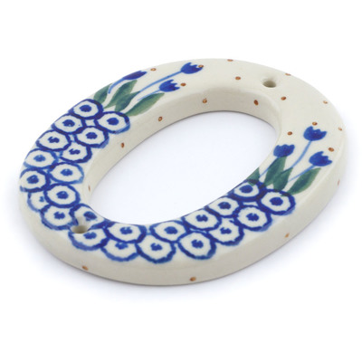 Polish Pottery House Number ZERO (0) 4-inch Water Tulip