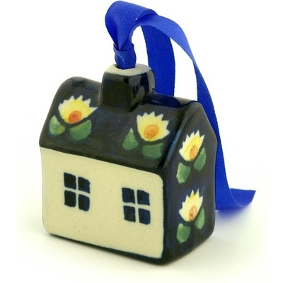 Polish Pottery House Ornament 3&quot; Waterlily