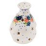 Polish Pottery House Shaped Candle Holder 5&quot; California Poppies
