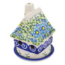 Polish Pottery House Shaped Candle Holder 5&quot; Gorgeous Morning Glory UNIKAT
