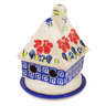 Polish Pottery House Shaped Candle Holder 5&quot; Grecian Fields