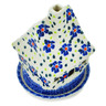 Polish Pottery House Shaped Candle Holder 5&quot; Hope Flowes UNIKAT