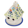 Polish Pottery House Shaped Candle Holder 5&quot; Long-stemmed Beauties