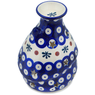 Polish Pottery House Shaped Candle Holder 5&quot; Mosquito