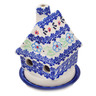 Polish Pottery House Shaped Candle Holder 5&quot; Sweet Day