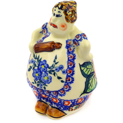 Polish Pottery Housekeeper Figurine 6&quot; Summer Delight UNIKAT