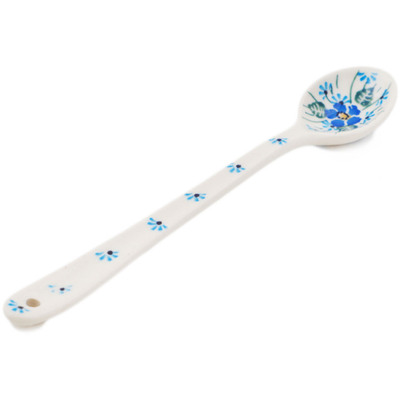 Polish Pottery Iced Tea Spoon Forget Me Not UNIKAT