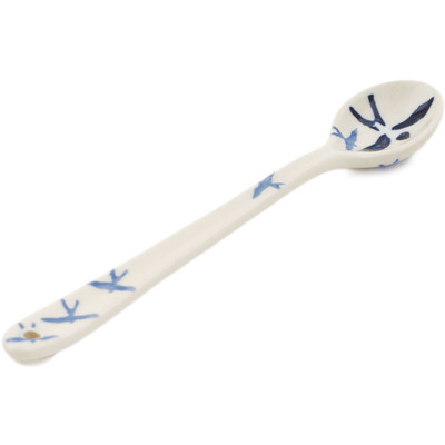 Polish Pottery Iced Tea Spoon Soaring Swallows UNIKAT