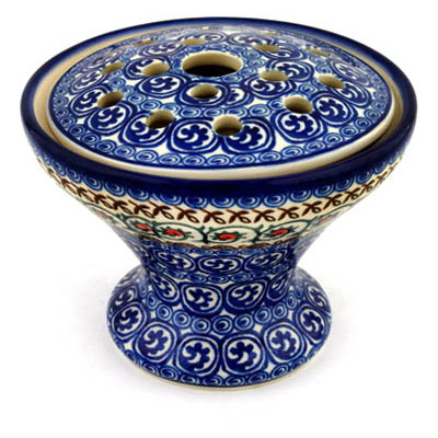 Polish Pottery Ikebana Vase 6&quot; Fiddle Faddle