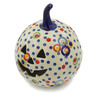 Polish Pottery Jack O Lantern Candle Holder 6&quot; Bubble Machine UNIKAT