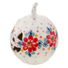 Polish Pottery Jack O Lantern Candle Holder 6&quot; Floral Valley