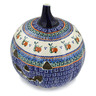 Polish Pottery Jack O Lantern Candle Holder 9&quot; Apple Pears