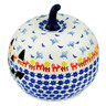 Polish Pottery Jack O Lantern Candle Holder 9&quot; Spooky Halloween