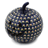 Polish Pottery Jack O Lantern Candle Holder 9&quot; Waterlily