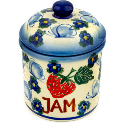 Polish Pottery Jam Jar 5&quot;