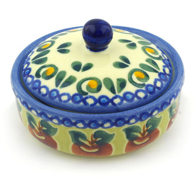Polish Pottery Jar with Lid 3&quot;